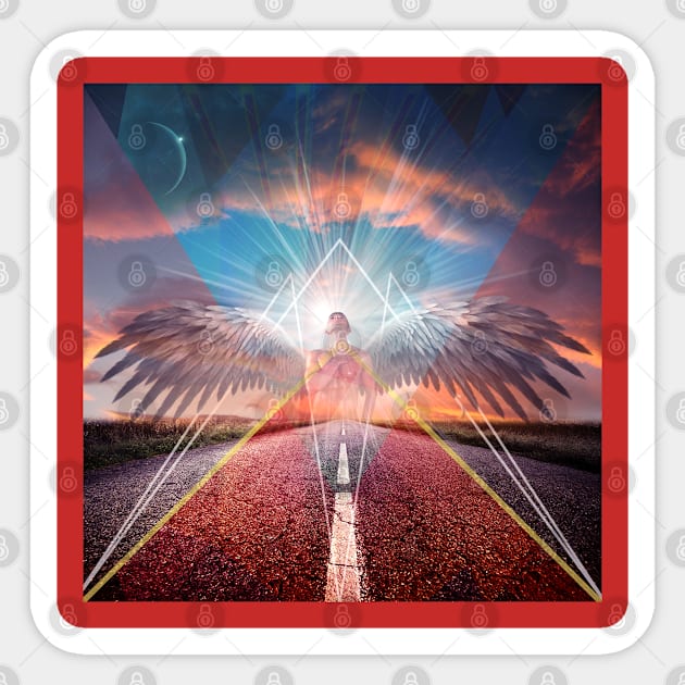 the angel Sticker by MARK ASHKENAZI